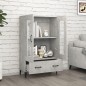 vidaXL Aparador de madera contrachapada gris hormigón 70x31x115 cm vidaXL Aparador de madera contrachapada gris hormigón 70x31x115 cm