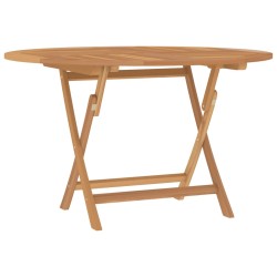 vidaXL Mesa de jardín plegable madera maciza de teca Ø 120x75 cm