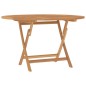 vidaXL Mesa de jardín plegable madera maciza de teca Ø 120x75 cm vidaXL Mesa de jardín plegable madera maciza de teca Ø 120x75 cm