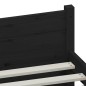 vidaXL Estructura de cama de madera maciza negra 160x200 cm vidaXL Estructura de cama de madera maciza negra 160x200 cm