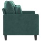 vidaXL Sofá de 2 plazas de terciopelo verde oscuro 120 cm vidaXL Sofá de 2 plazas de terciopelo verde oscuro 120 cm