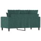 vidaXL Sofá de 2 plazas de terciopelo verde oscuro 120 cm vidaXL Sofá de 2 plazas de terciopelo verde oscuro 120 cm