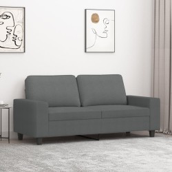 vidaXL Sofá de 2 plazas de tela gris oscuro 140 cm