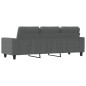 vidaXL Sofá de 3 plazas de tela gris oscuro 180 cm
