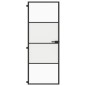 vidaXL Puerta interior delgada negra vidrio y aluminio 76x201,5 cm vidaXL Puerta interior delgada negra vidrio y aluminio 76x201,5 cm
