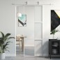 vidaXL Puerta corredera vidrio templado y aluminio blanca 76x205 cm vidaXL Puerta corredera vidrio templado y aluminio blanca 76x205 cm