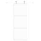 vidaXL Puerta corredera vidrio templado y aluminio blanca 76x205 cm vidaXL Puerta corredera vidrio templado y aluminio blanca 76x205 cm