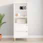 vidaXL Aparador alto madera contrachapada blanco brillo 40x36x110 cm vidaXL Aparador alto madera contrachapada blanco brillo 40x36x110 cm