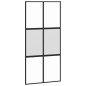 vidaXL Puerta corredera vidrio templado y aluminio negra 102,5x205 cm vidaXL Puerta corredera vidrio templado y aluminio negra 102,5x205 cm