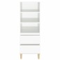 vidaXL Aparador alto madera contrachapada blanco brillo 40x36x110 cm vidaXL Aparador alto madera contrachapada blanco brillo 40x36x110 cm