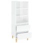 vidaXL Aparador alto madera contrachapada blanco brillo 40x36x110 cm vidaXL Aparador alto madera contrachapada blanco brillo 40x36x110 cm