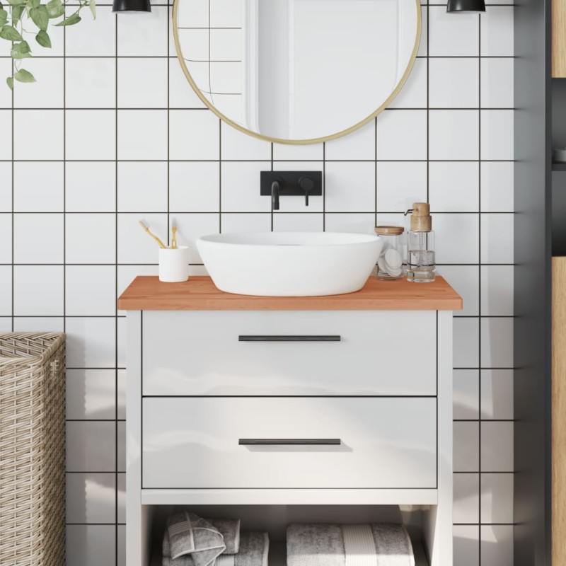 vidaXL Encimera de baño madera maciza de haya 80x40x2,5 cm vidaXL Encimera de baño madera maciza de haya 80x40x2,5 cm
