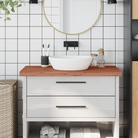 vidaXL Encimera de baño madera maciza de haya 100x60x4 cm