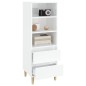vidaXL Aparador alto madera contrachapada blanco brillo 40x36x110 cm vidaXL Aparador alto madera contrachapada blanco brillo 40x36x110 cm