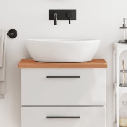vidaXL Encimera de baño madera maciza de haya 60x40x2,5 cm