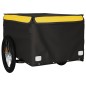 vidaXL Remolque para bicicleta hierro negro y amarillo 45 kg vidaXL Remolque para bicicleta hierro negro y amarillo 45 kg