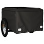vidaXL Remolque para bicicleta hierro negro y amarillo 45 kg vidaXL Remolque para bicicleta hierro negro y amarillo 45 kg