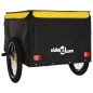 vidaXL Remolque para bicicleta hierro negro y amarillo 45 kg vidaXL Remolque para bicicleta hierro negro y amarillo 45 kg