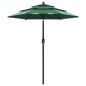 vidaXL Sombrilla de 3 niveles con poste de aluminio verde 2 m vidaXL Sombrilla de 3 niveles con poste de aluminio verde 2 m