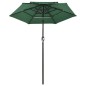 vidaXL Sombrilla de 3 niveles con poste de aluminio verde 2 m vidaXL Sombrilla de 3 niveles con poste de aluminio verde 2 m