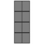 vidaXL Puerta corredera vidrio templado y aluminio negra 76x205 cm vidaXL Puerta corredera vidrio templado y aluminio negra 76x205 cm