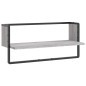 vidaXL Estante de pared con barra gris Sonoma 65x25x30 cm vidaXL Estante de pared con barra gris Sonoma 65x25x30 cm