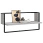 vidaXL Estante de pared con barra gris Sonoma 65x25x30 cm vidaXL Estante de pared con barra gris Sonoma 65x25x30 cm