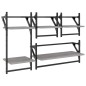 vidaXL Estantes pared con barras 4 pzas madera ingeniería gris Sonoma vidaXL Estantes pared con barras 4 pzas madera ingeniería gris Sonoma