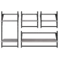 vidaXL Estantes pared con barras 4 pzas madera ingeniería gris Sonoma vidaXL Estantes pared con barras 4 pzas madera ingeniería gris Sonoma