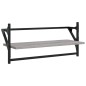 vidaXL Estantes pared con barras 4 pzas madera ingeniería gris Sonoma vidaXL Estantes pared con barras 4 pzas madera ingeniería gris Sonoma