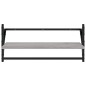 vidaXL Estantes pared con barras 4 pzas madera ingeniería gris Sonoma vidaXL Estantes pared con barras 4 pzas madera ingeniería gris Sonoma