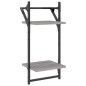 vidaXL Estantes pared con barras 4 pzas madera ingeniería gris Sonoma vidaXL Estantes pared con barras 4 pzas madera ingeniería gris Sonoma