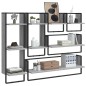 vidaXL Estantes pared con barras 6 pzas madera ingeniería gris Sonoma vidaXL Estantes pared con barras 6 pzas madera ingeniería gris Sonoma