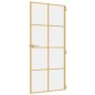 vidaXL Puerta de interior dorada vidrio templado y aluminio 93x201,5cm vidaXL Puerta de interior dorada vidrio templado y aluminio 93x201,5cm
