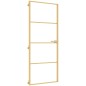 vidaXL Puerta de interior dorada vidrio templado y aluminio 83x201,5cm vidaXL Puerta de interior dorada vidrio templado y aluminio 83x201,5cm