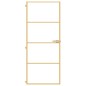 vidaXL Puerta de interior dorada vidrio templado y aluminio 83x201,5cm vidaXL Puerta de interior dorada vidrio templado y aluminio 83x201,5cm