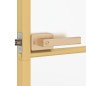 vidaXL Puerta de interior dorada vidrio templado y aluminio 83x201,5cm vidaXL Puerta de interior dorada vidrio templado y aluminio 83x201,5cm