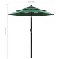 vidaXL Sombrilla de 3 niveles con poste de aluminio verde 2 m vidaXL Sombrilla de 3 niveles con poste de aluminio verde 2 m