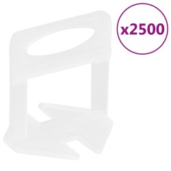 vidaXL Calzos para nivelación de azulejos 2500 unidades 2 mm