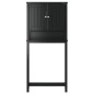 vidaXL Mueble para lavadora BERG madera maciza negro 76x27x164,5 cm vidaXL Mueble para lavadora BERG madera maciza negro 76x27x164,5 cm