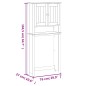 vidaXL Mueble para lavadora BERG madera maciza negro 76x27x164,5 cm vidaXL Mueble para lavadora BERG madera maciza negro 76x27x164,5 cm