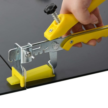 vidaXL Sistema para nivelación de azulejos 250 cuñas 500 calzos 1,5 mm