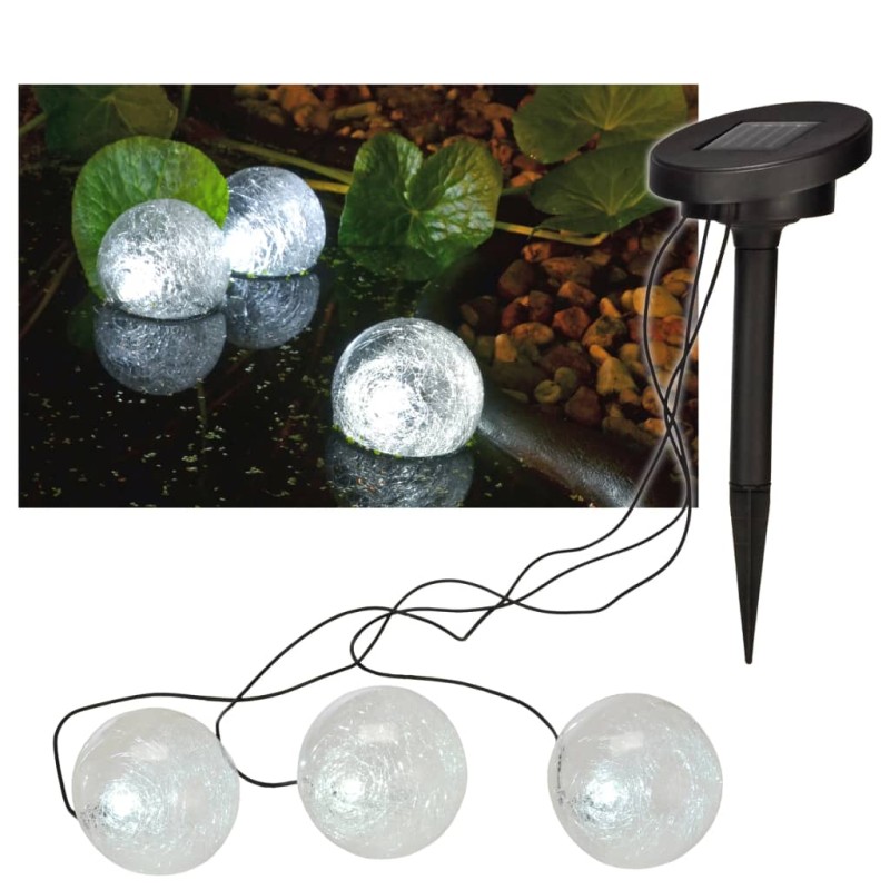  HI Lámpara solar LED flotante para estanque 9 cm
