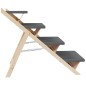 vidaXL Escalera para perros madera maciza de abeto gris 105x47 cm vidaXL Escalera para perros madera maciza de abeto gris 105x47 cm