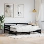 vidaXL Sofá cama nido madera maciza de pino negro 90x190 cm vidaXL Sofá cama nido madera maciza de pino negro 90x190 cm