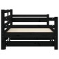 vidaXL Sofá cama nido madera maciza de pino negro 90x190 cm vidaXL Sofá cama nido madera maciza de pino negro 90x190 cm
