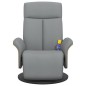 vidaXL Sillón reclinable de masaje con reposapiés tela gris claro vidaXL Sillón reclinable de masaje con reposapiés tela gris claro