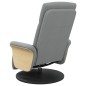 vidaXL Sillón reclinable de masaje con reposapiés tela gris claro vidaXL Sillón reclinable de masaje con reposapiés tela gris claro