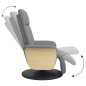 vidaXL Sillón reclinable de masaje con reposapiés tela gris claro vidaXL Sillón reclinable de masaje con reposapiés tela gris claro