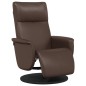 vidaXL Sillón reclinable con reposapiés cuero sintético marrón vidaXL Sillón reclinable con reposapiés cuero sintético marrón